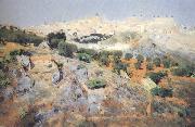 Aurelio de Beruete View of Toledo from the Olive Groves (nn02) Sweden oil painting artist